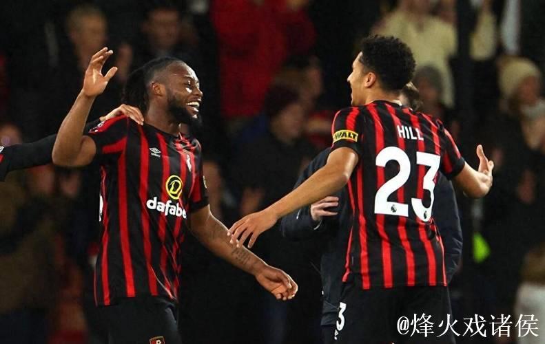 伯恩茅斯成首支在曼联主场三场联赛中均攻入3+球的球队